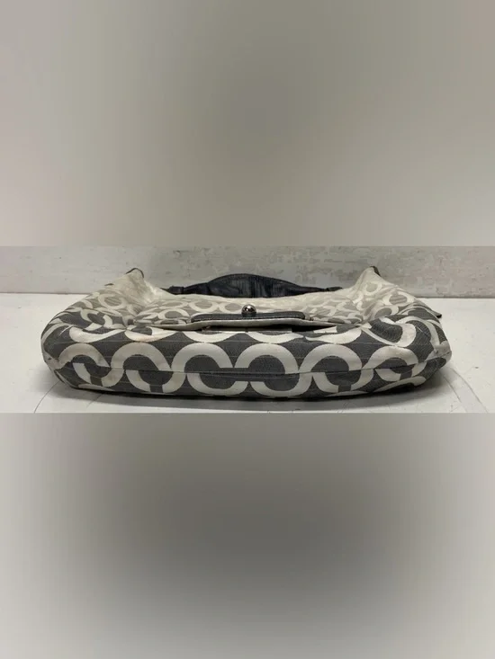 Coach Kristin Y2K shoulder bag featuring an Op Art ombre design in gray GUC - Picture 4 of 9